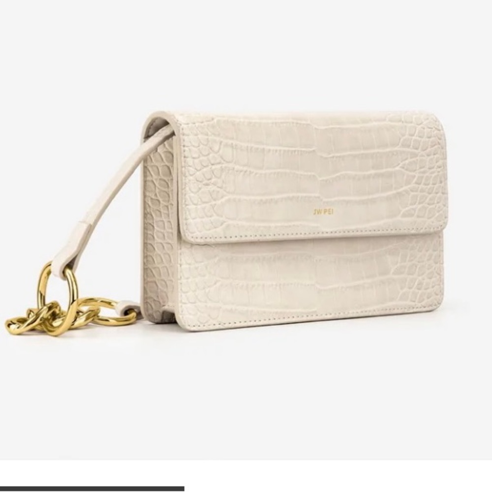 Brand new without tag JW PEI Julia Chain Crossbody Bag - Ivory Croc